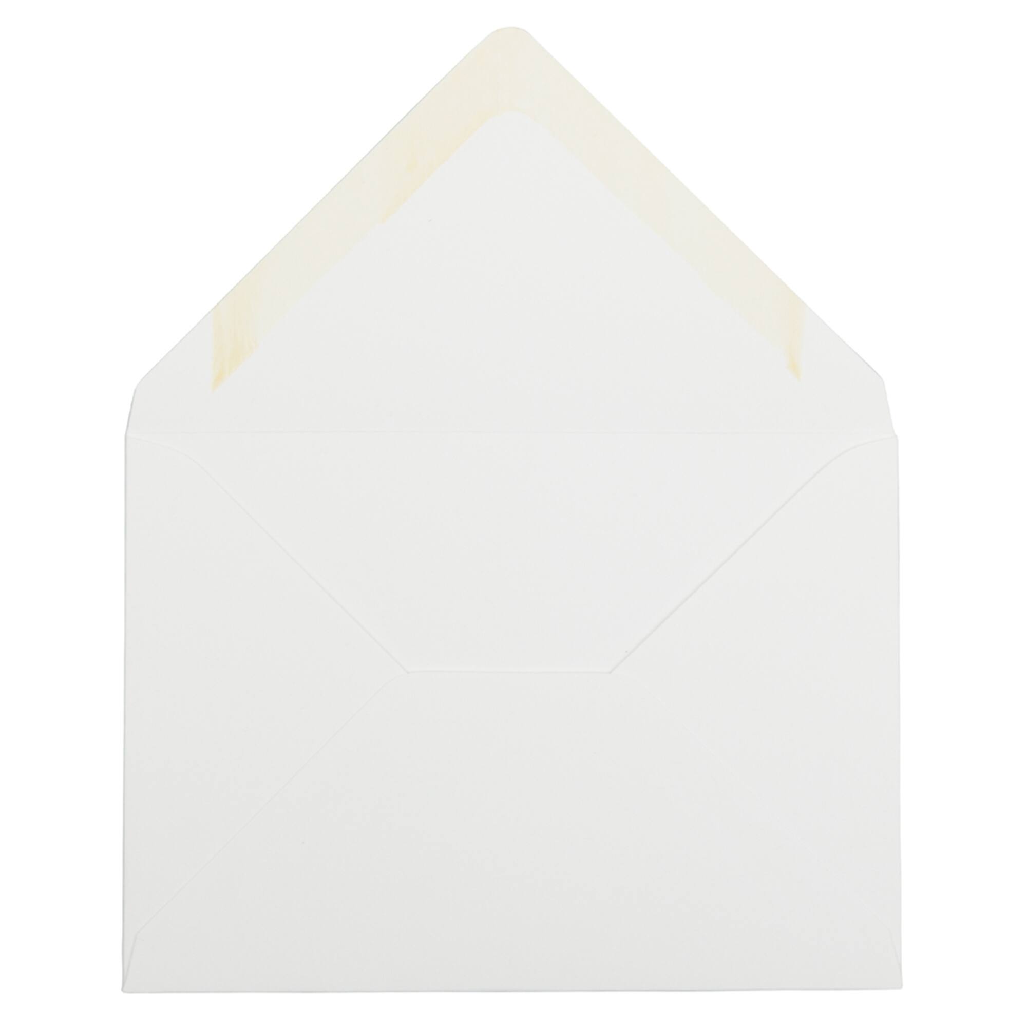 JAM Paper A7 Bright White Wove Strathmore Invitation Envelopes with Euro Flap